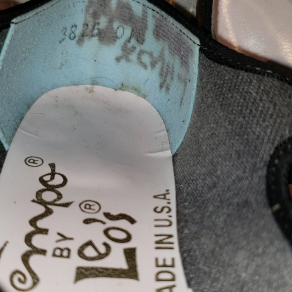 πHPπTap Dance Shoes Mary Jane Low-heel Girls Kids EUC Black Made in USA - Picture 7 of 11